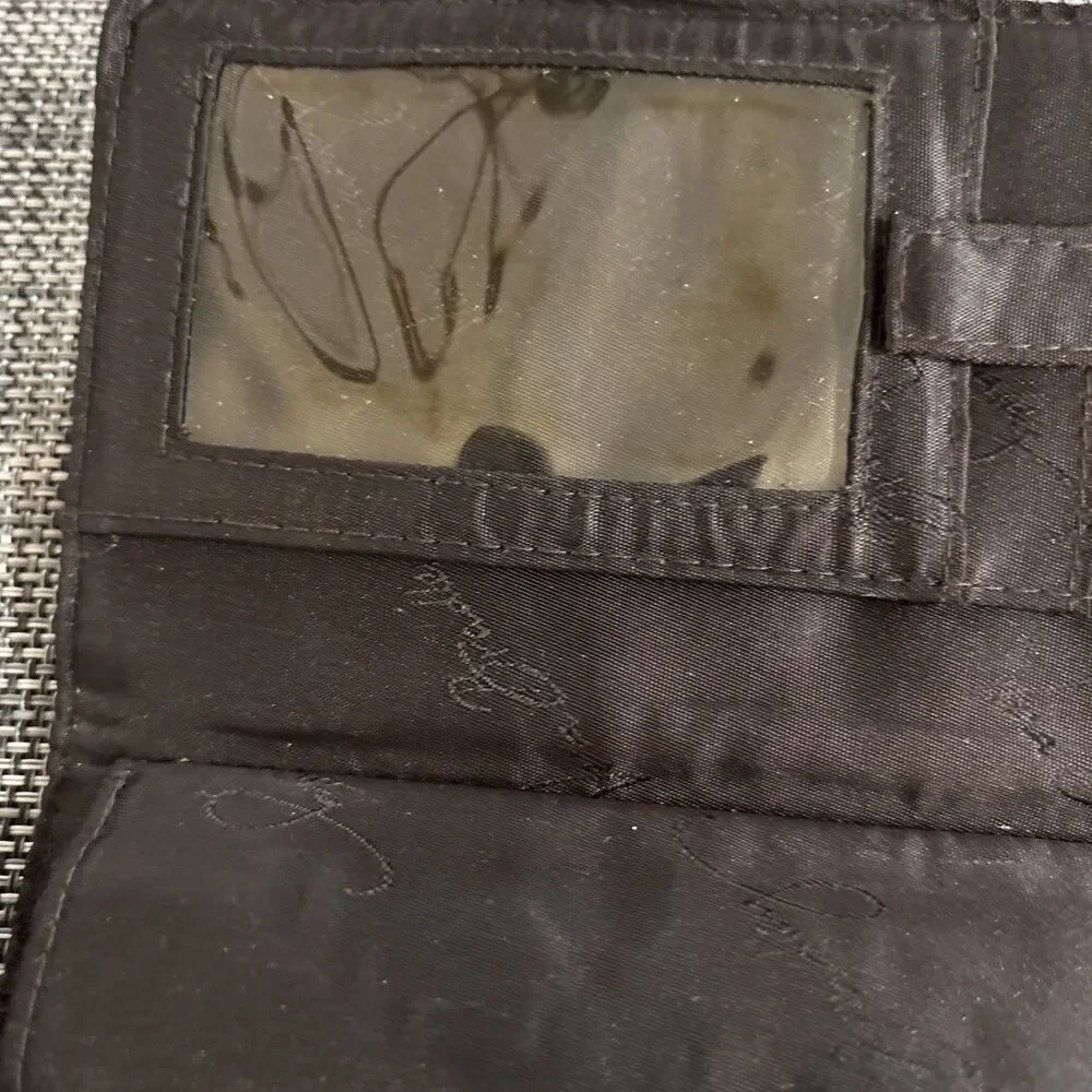 Vera Bradley Quilted Wallet Espresso Brown Microfiber Organizer Zip Bifold
